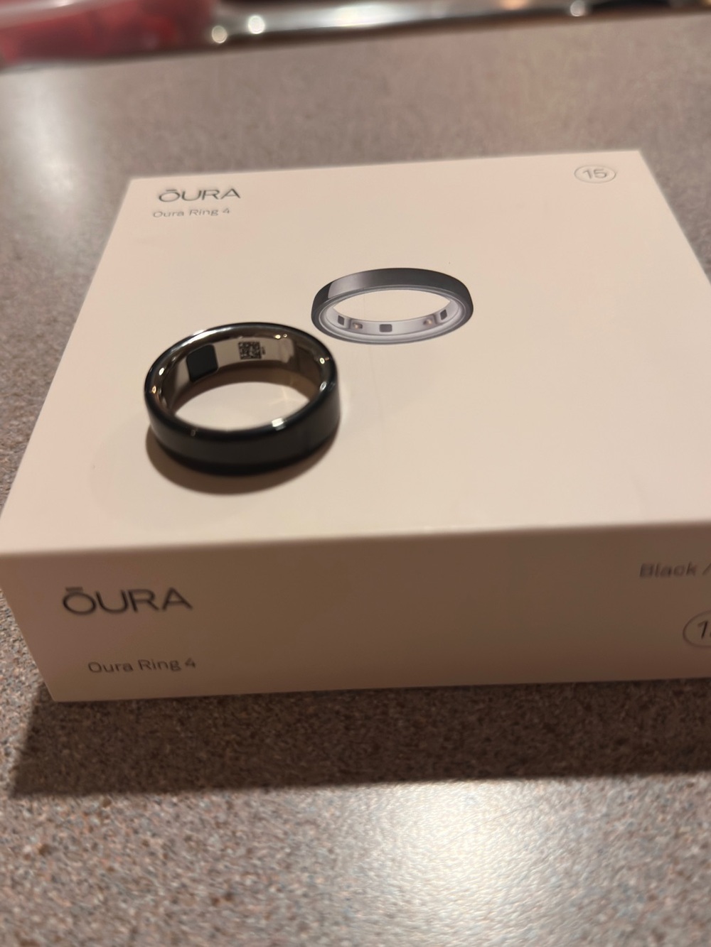 NWT Oura Ring 4 SIZE 15, Black